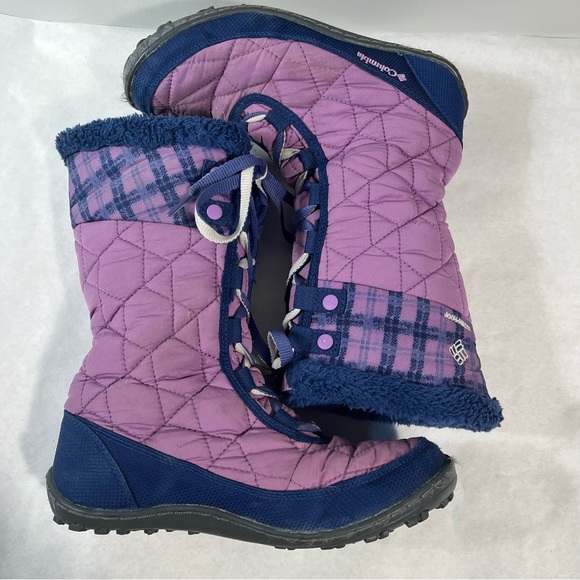 Columbia Minx Mid II Waterproof Omni-Heat Purple Boot - Youth Girls' Size 4 - Picture 9 of 10